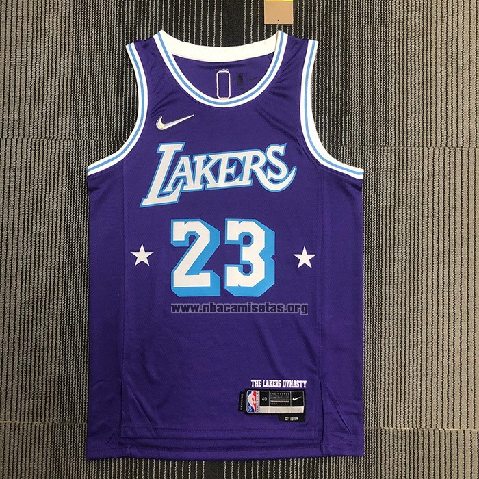 Camiseta Los Angeles Lakers Kobe Bryant NO 23 Ciudad Edition 2021-22 Violeta